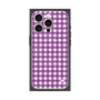 プレミアムスクエアケース with MagSafe［ Checkered Purple - ギンガムチェック パープル ］