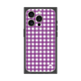 プレミアムスクエアケース with MagSafe［ Checkered Purple - ギンガムチェック パープル ］
