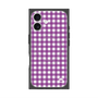 プレミアムスクエアケース with MagSafe［ Checkered Purple - ギンガムチェック パープル ］