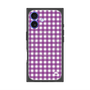 プレミアムスクエアケース with MagSafe［ Checkered Purple - ギンガムチェック パープル ］