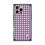 プレミアムスクエアケース with MagSafe［ Checkered Purple - ギンガムチェック パープル ］
