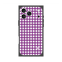 プレミアムスクエアケース with MagSafe［ Checkered Purple - ギンガムチェック パープル ］