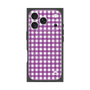 プレミアムスクエアケース with MagSafe［ Checkered Purple - ギンガムチェック パープル ］