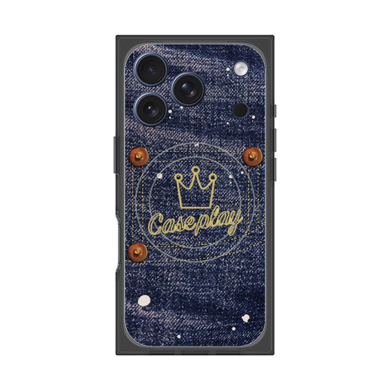 プレミアムスクエアケース with MagSafe［ Denim Used Jeans - デニム・ユーズド・ジーンズ ］