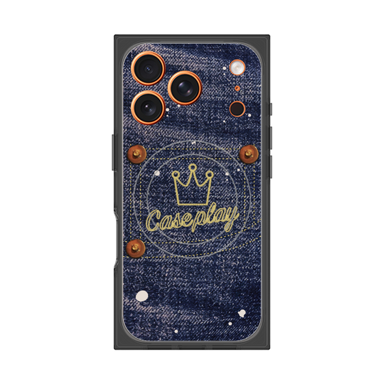 プレミアムスクエアケース with MagSafe［ Denim Used Jeans - デニム・ユーズド・ジーンズ ］