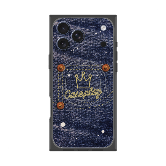 プレミアムスクエアケース with MagSafe［ Denim Used Jeans - デニム・ユーズド・ジーンズ ］