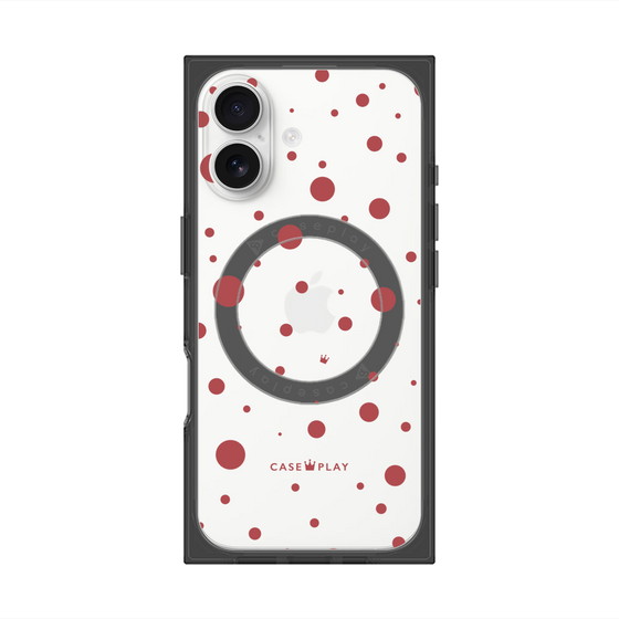 プレミアムスクエアケース with MagSafe［ Dippin dots Red - ディッピンドッツ レッド ］