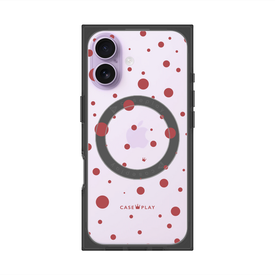 プレミアムスクエアケース with MagSafe［ Dippin dots Red - ディッピンドッツ レッド ］