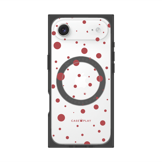 プレミアムスクエアケース with MagSafe［ Dippin dots Red - ディッピンドッツ レッド ］