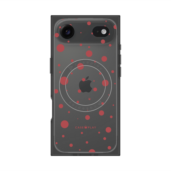 プレミアムスクエアケース with MagSafe［ Dippin dots Red - ディッピンドッツ レッド ］