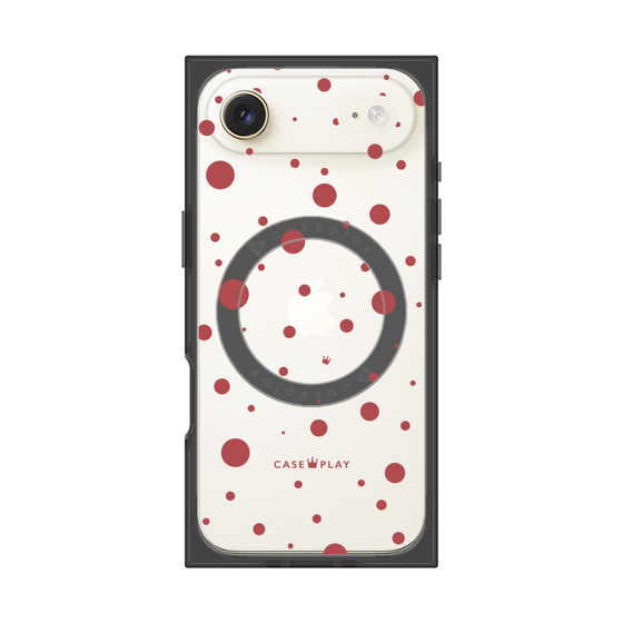 プレミアムスクエアケース with MagSafe［ Dippin dots Red - ディッピンドッツ レッド ］