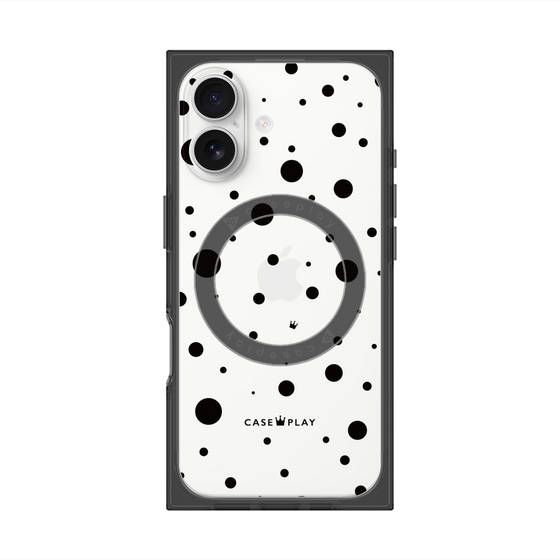 プレミアムスクエアケース with MagSafe［ Dippin dots Black - ディッピンドッツ ブラック ］