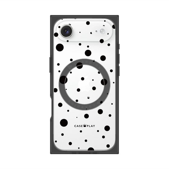 プレミアムスクエアケース with MagSafe［ Dippin dots Black - ディッピンドッツ ブラック ］