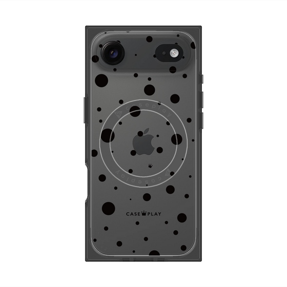 プレミアムスクエアケース with MagSafe［ Dippin dots Black - ディッピンドッツ ブラック ］