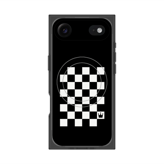 プレミアムスクエアケース with MagSafe［ Racing checkered flag - レーシングチェッカーフラッグ ］