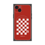 プレミアムスクエアケース with MagSafe［ Racing checkered flag Red - レーシングチェッカーフラッグ レッド ］