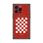 プレミアムスクエアケース with MagSafe［ Racing checkered flag Red - レーシングチェッカーフラッグ レッド ］