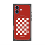 プレミアムスクエアケース with MagSafe［ Racing checkered flag Red - レーシングチェッカーフラッグ レッド ］
