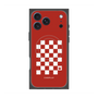 プレミアムスクエアケース with MagSafe［ Racing checkered flag Red - レーシングチェッカーフラッグ レッド ］
