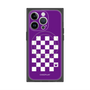 プレミアムスクエアケース with MagSafe［ Racing checkered flag Purple - レーシングチェッカーフラッグ パープル ］