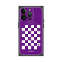 プレミアムスクエアケース with MagSafe［ Racing checkered flag Purple - レーシングチェッカーフラッグ パープル ］