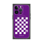 プレミアムスクエアケース with MagSafe［ Racing checkered flag Purple - レーシングチェッカーフラッグ パープル ］