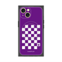 プレミアムスクエアケース with MagSafe［ Racing checkered flag Purple - レーシングチェッカーフラッグ パープル ］