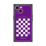 プレミアムスクエアケース with MagSafe［ Racing checkered flag Purple - レーシングチェッカーフラッグ パープル ］