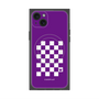 プレミアムスクエアケース with MagSafe［ Racing checkered flag Purple - レーシングチェッカーフラッグ パープル ］
