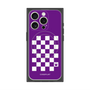 プレミアムスクエアケース with MagSafe［ Racing checkered flag Purple - レーシングチェッカーフラッグ パープル ］