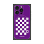 プレミアムスクエアケース with MagSafe［ Racing checkered flag Purple - レーシングチェッカーフラッグ パープル ］