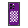 プレミアムスクエアケース with MagSafe［ Racing checkered flag Purple - レーシングチェッカーフラッグ パープル ］