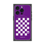 プレミアムスクエアケース with MagSafe［ Racing checkered flag Purple - レーシングチェッカーフラッグ パープル ］