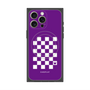 プレミアムスクエアケース with MagSafe［ Racing checkered flag Purple - レーシングチェッカーフラッグ パープル ］