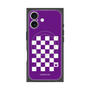 プレミアムスクエアケース with MagSafe［ Racing checkered flag Purple - レーシングチェッカーフラッグ パープル ］