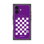 プレミアムスクエアケース with MagSafe［ Racing checkered flag Purple - レーシングチェッカーフラッグ パープル ］