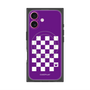 プレミアムスクエアケース with MagSafe［ Racing checkered flag Purple - レーシングチェッカーフラッグ パープル ］