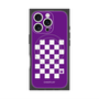 プレミアムスクエアケース with MagSafe［ Racing checkered flag Purple - レーシングチェッカーフラッグ パープル ］