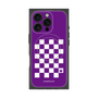 プレミアムスクエアケース with MagSafe［ Racing checkered flag Purple - レーシングチェッカーフラッグ パープル ］