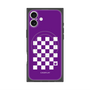 プレミアムスクエアケース with MagSafe［ Racing checkered flag Purple - レーシングチェッカーフラッグ パープル ］