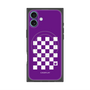 プレミアムスクエアケース with MagSafe［ Racing checkered flag Purple - レーシングチェッカーフラッグ パープル ］