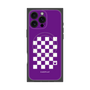 プレミアムスクエアケース with MagSafe［ Racing checkered flag Purple - レーシングチェッカーフラッグ パープル ］