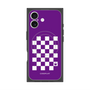 プレミアムスクエアケース with MagSafe［ Racing checkered flag Purple - レーシングチェッカーフラッグ パープル ］