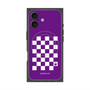 プレミアムスクエアケース with MagSafe［ Racing checkered flag Purple - レーシングチェッカーフラッグ パープル ］