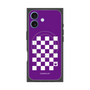 プレミアムスクエアケース with MagSafe［ Racing checkered flag Purple - レーシングチェッカーフラッグ パープル ］