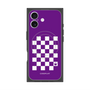 プレミアムスクエアケース with MagSafe［ Racing checkered flag Purple - レーシングチェッカーフラッグ パープル ］
