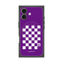 プレミアムスクエアケース with MagSafe［ Racing checkered flag Purple - レーシングチェッカーフラッグ パープル ］