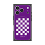プレミアムスクエアケース with MagSafe［ Racing checkered flag Purple - レーシングチェッカーフラッグ パープル ］