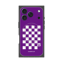 プレミアムスクエアケース with MagSafe［ Racing checkered flag Purple - レーシングチェッカーフラッグ パープル ］