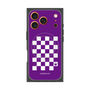 プレミアムスクエアケース with MagSafe［ Racing checkered flag Purple - レーシングチェッカーフラッグ パープル ］